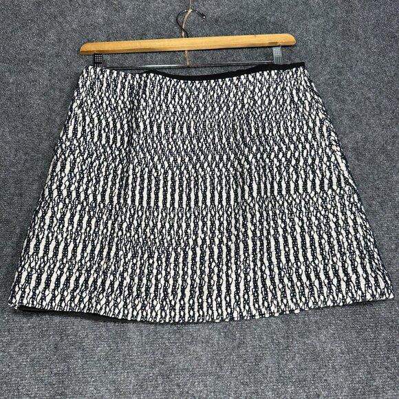 Tory Burch Dresses & Skirts - Tory Burch Skirt Womens 8 Pencil Tweed Cotton Blend Black White Zip Lined Pocket